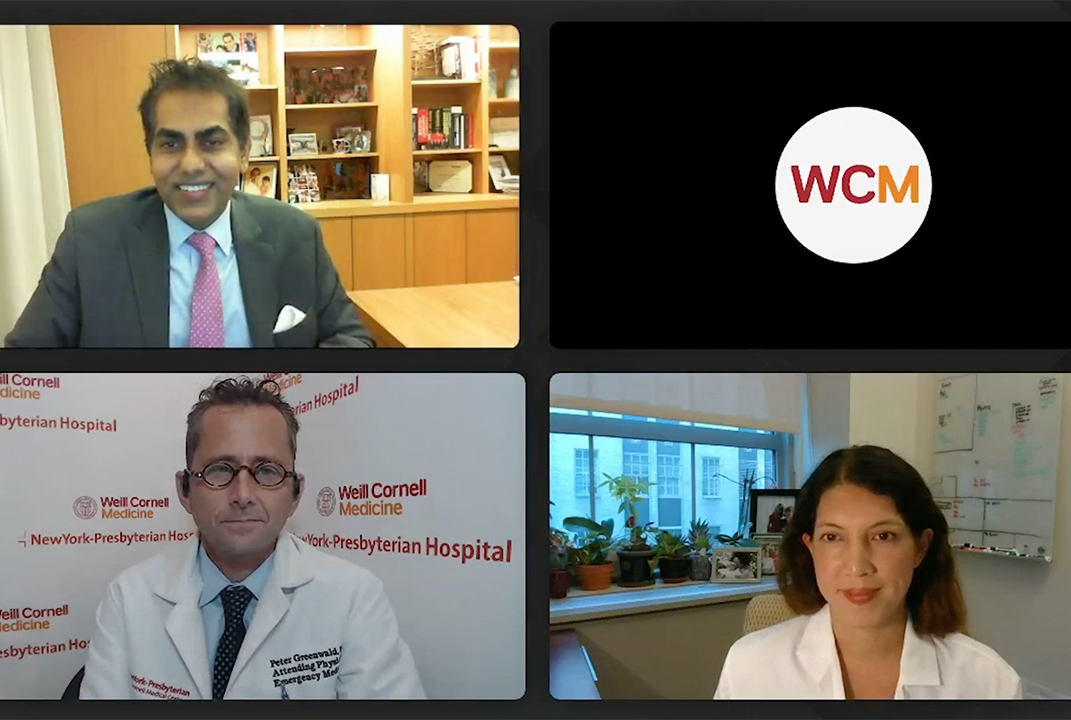 screen shot of telemedicine chatroom