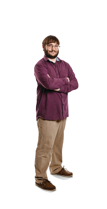 a man smiling