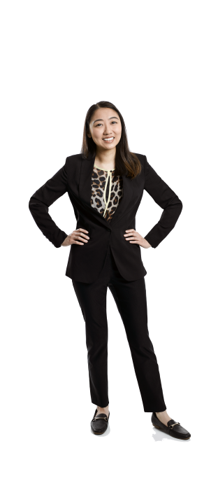 a woman smiling